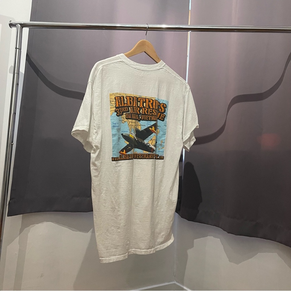 Port and Company White Graphic Tee